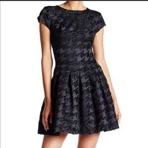 Ted Baker London Caley Sparkle Jacquard Pleated Houndstooth Mini Dress 4